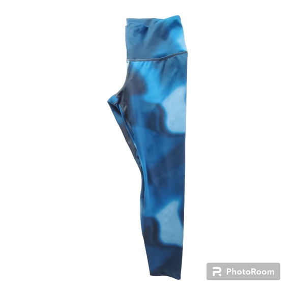 Nike yoga tight fit midrise 7/8 tye dye legging blue - Picture 3 of 7